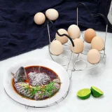 Kalevel Set of 2 Pressure Cooker Egg Steamer Rack Trivet Stand Stainless Steel Round Cooling Racks with Heat Resistant Handles