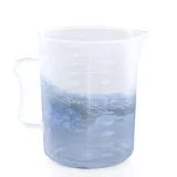 Kalevel Graduated Beaker 500ml 1000ml 2000ml 3000ml 5000ml Clear Plastic Measuring Cups Pitcher Graduated Measuring Beaker Container Lab Kitchen Measuring Cups Tools with Handle and Spout