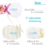 Kalevel No Scratch Mittens Newborn Baby Gloves Cotton 0-12 Months (6 Pairs)