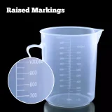 Kalevel Graduated Beaker 500ml 1000ml 2000ml 3000ml 5000ml Clear Plastic Measuring Cups Pitcher Graduated Measuring Beaker Container Lab Kitchen Measuring Cups Tools with Handle and Spout