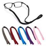 Kalevel 6pcs Glasses Holder Strap Sports Adjustable Sunglasses Strap Nylon Sunglass String Cord Eyeglass Lanyards for Men Women Kids Solid Color Set