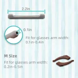 Kalevel Silicone Eyeglasses Temple Tips Sleeve Retainer Anti Slip Soft Glasses Sunglasses Ear Hook Grip Cushion 2 Styles (5 Pairs)