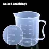 Kalevel Graduated Beaker 500ml 1000ml 2000ml 3000ml 5000ml Clear Plastic Measuring Cups Pitcher Graduated Measuring Beaker Container Lab Kitchen Measuring Cups Tools with Handle and Spout