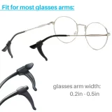 Kalevel 8 Pairs Silicone Eyeglasses Temple Tips Sleeve Retainer Anti Slip Glasses Ear Hook Grip Sport Sunglasses Ear Holder for Kids Men Women