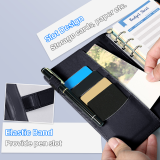 Kalevel Budget Binder with Cash Envelopes Sticker Labels A6 PVC Binder Glitter Money Saving Organizer for Budgeting Traveling