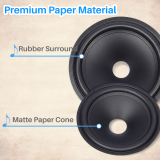 Kalevel Subwoofer Cone Paper Speaker Cone Drum Paper with Rubber Surround Dome Dust Cap for Subwoofer Speaker 4 5 6.5 8 10 12 Inch