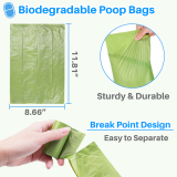 Kalevel Pet Poop Bags Biodegradable Poop Bags Thick Pet Waste Bags Leak Proof Compostable Unscented for Dogs Cats with Poop Bag Dispenser