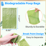 Kalevel Pet Poop Bags Biodegradable Poop Bag Thick Pet Waste Bags Leak Proof Compostable Unscented for Dogs Cats with Penguin Dispenser