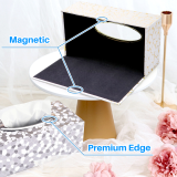 Kalevel Rectangular Car Tissue Holder Large Napkin Holder Box Decorative Tissue Box Cover PU Leather Magnetic for Home Office Kitchen