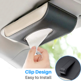 Kalevel Decorative Tissue Cover Box Car Napkin Case Holder Leather Tissue Dispenser Hanging Paper Holder Organizer Magnetic for Car Door Visor