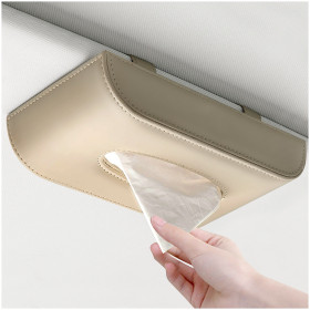 Kalevel Decorative Tissue Cover Box Car Napkin Case Holder Leather Tissue Dispenser Hanging Paper Holder Organizer Magnetic for Car Door Visor