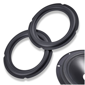 Kalevel 2 Pcs Speaker Edge Surround Ring Parts Replacement Speaker Rubber Surround Repair Rubber Speaker Repair Adhesive for Home Speakers