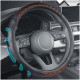 Kalevel Steering Wheel Cover Cute Leather Car Steering Wheel Cover Soft Grip Cover Internal Accessories Decorations for Women Men Trucks