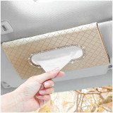 Kalevel Bling Tissue Holder Box Cover Hanging Paper Towel Holder Storage Organizer Decorative Napkin Dispenser Clip On for Car Rear Seat