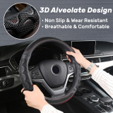Kalevel Steering Wheel Cover Carbon Fiber Steering Wheel Grip Cover Universal Car Interior Accessories Aesthetic Odorless for Pickups