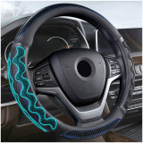 Kalevel Steering Wheel Cover Carbon Fiber Steering Wheel Grip Cover Universal Car Interior Accessories Aesthetic Odorless for Pickups