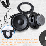 Kalevel 2 Pcs Speaker Edge Surround Ring Rubber Surround Repair Parts Replacement Speaker Box Accessory Components for Home Speakers Bass