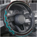 Kalevel Steering Wheel Cover Carbon Fiber Steering Wheel Grip Cover Universal Car Interior Accessories Aesthetic for Suv Pickups