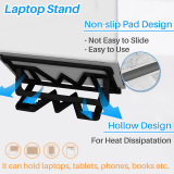 Kalevel 2 Pcs Laptop Stand Adjustable Laptop Holder Computer Stand Foldable Tablet Riser 14 Inch with Phone Holder for Desk Bed