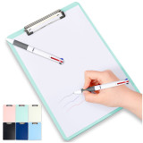 Kalevel 2 Pcs A4 Clipboard Plastic Colorful Clipboard Letter Size Document Organizer Writing Board File Folders Set for Clinicals