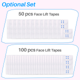 Kalevel Face Lift Tape Invisible Skin Lifting Tape Instant Face Lifting Tape Clear Wrinkle Patches for V-line Face Makeup Double Chin