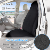 Kalevel Waterproof Car Seat Cover Universal Carseat Cover Breathable Auto Protector Towel Cloth Sweat Proof Front Seat for Trucks