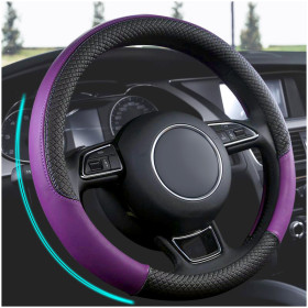 Kalevel Steering Wheel Cover Leather Grip Steering Wheel Cover Universal Car Interior Accessories Aesthetic Non Slip for Suv Truck