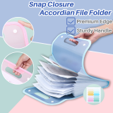 Kalevel 4 Pcs Accordian File Organizer Letter Size Document Holder Expanding Paper Folder Snap Closure 13 Pocket with Small Receipt Folder Set Colored