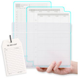 Kalevel 4 Pcs 232 Sheets Ring Binder Cover Refillable Notebook Shell and Daily Planner Refill Pages Undated to Do List Notebook Set for Kids