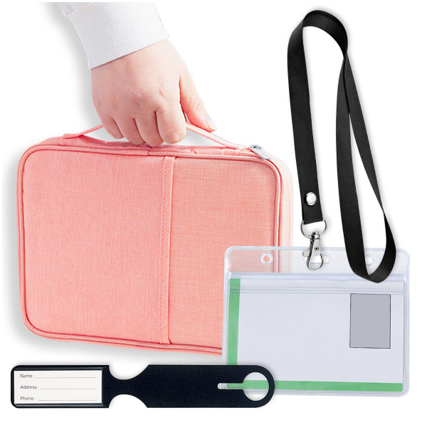 Kalevel 4 Pcs Large Passport Holder Family RFID Blocking Waterproof Passport Wallet Protector Travel Document Organizer and Vaccine Card Holder Combo