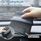 Kalevel 5 Pcs Car Detailing Brush Interior Car Cleaning Tools Exterior Car Wheel Brush Rim Tire Brush Wash Mitt Towel Set Microfiber for Vents