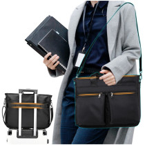 Kalevel Laptop Sleeve Waterproof Computer Case Shockproof Tablet Case Briefcase Shoulder Bag Durable with Strap for Women Men Work