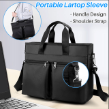 Kalevel Laptop Sleeve Waterproof Computer Case Shockproof Tablet Case Briefcase Shoulder Bag Durable with Strap for Women Men Work