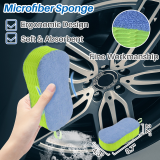 Kalevel 10 Pcs Car Detailing Brush Interior Car Wash Towel Microfiber Car Wash Sponge and Foam Wax Applicator Pad Kit Non Scratch for Vents