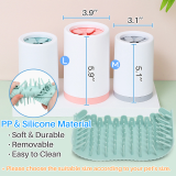 Kalevel Pet Paw Cleaner Silicone Dog Paw Washer Cup Dog Grooming Supplies with Pet Bath Brush Set Soft Silicone Pet Massage for Bathing