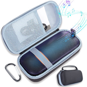 Kalevel Bluetooth Speaker Carrying Case Portable Carrying Travel Case Cover Shock Resistant with Handle Carabiner for Bose Soundlink Flex