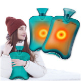 Kalevel Hot Water Bottle Hand Warmer Portable Hot Water Bag Cute Hot Water Bed Warmer Refillable for Arthritic Hands Pain Relief 2 Pack