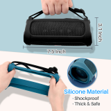 Kalevel Speaker Carrying Case Silicone Speaker Protective Case Soft Sleeve Case Cover Scratch Resistant with Strap for JBL Flip 5