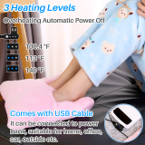Kalevel Foot Warmer Electric Foot and Leg Warmer Soft Foot Heating Pad Washable Heating Foot Warmer for Office Women Men Arthritis