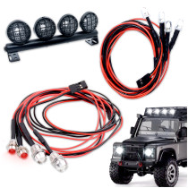 Kalevel RC Crawler Light Bar Roof Car Lights Bright LED Tail Light Headlight Lamp Accessories 1/10 Scale for DIY RC Car Crawler Truck Round