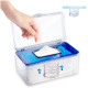 Kalevel Baby Wipe Dispenser Large Capacity Wipes Dispenser Box Clear Travel Wipes Case Reusable with Non Slip Pad for Bathroom Car