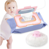 Kalevel Baby Wipe Warmer Travel Size Baby Wet Wipes Dispenser Portable Wipes Warmer and Baby Powder Puff Set for Bathroom Car Nursery