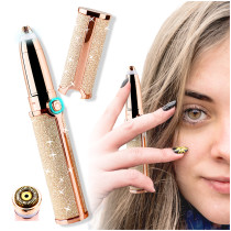 Kalevel Eyebrow Trimmer Painless Eyebrow Hair Trimmer Electric Facial Hair Remover No Pull Replacement Head 2 in 1 for Women Men
