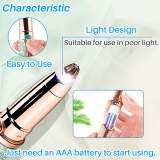 Kalevel Eyebrow Trimmer Painless Eyebrow Hair Trimmer Electric Facial Hair Remover No Pull Replacement Head 2 in 1 for Women Men