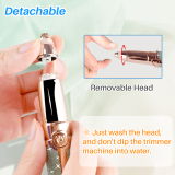 Kalevel Eyebrow Trimmer Painless Eyebrow Hair Trimmer Electric Facial Hair Remover No Pull Replacement Head 2 in 1 for Women Men