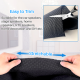 Kalevel Speaker Grill Cloth Stereo Fabric Protective Speaker Cloth Stereo Mesh Fabric Dust Proof for Speaker Repair Home Speakers