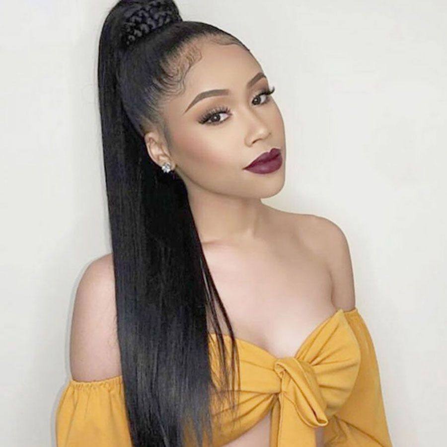 150 Density Straight Wedding Hair 360 Lace Frontal Human Hair