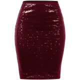Women sexy sequins hip skirt