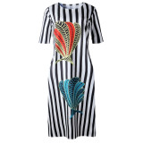 Long stripes dress
