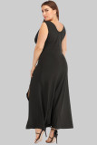 Women plus size elastic dress